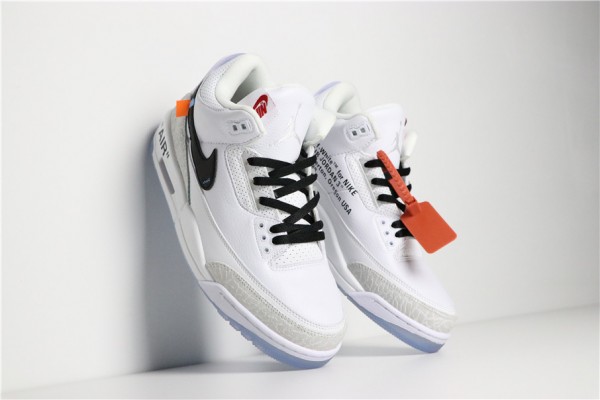 Hot Air Jordan 3 Pure White Black Size For Sale Mens 90296 