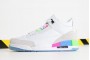 2021 Air Jordan 3 Quai 54 Electric Green Infrared White Mens AT9195 111 