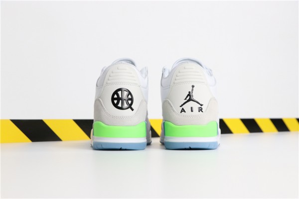 2021 Air Jordan 3 Quai 54 Electric Green Infrared White Mens AT9195 111 