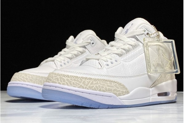 Fashion Air Jordan 3 Retro Pure White Womens 136064 111 