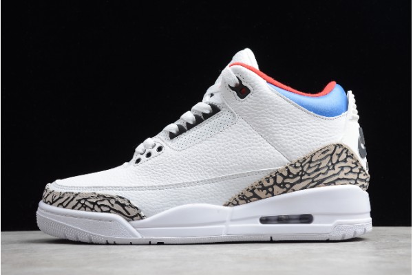 Best Air Jordan 3 Retro White Fire Red Blue Grey Cement AJ3 Basketball Shoes Mens AQ3835 325 