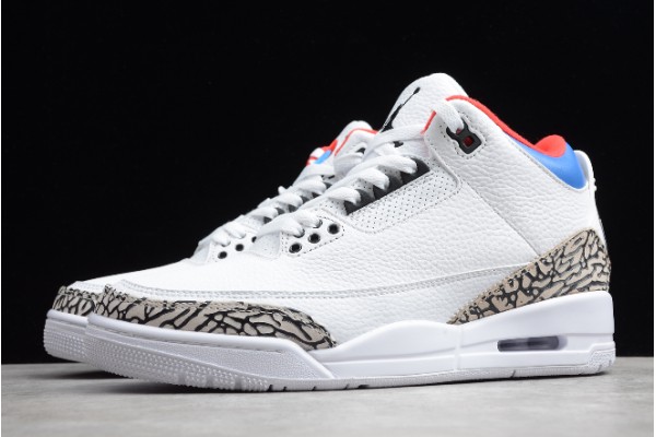 Best Air Jordan 3 Retro White Fire Red Blue Grey Cement AJ3 Basketball Shoes Mens AQ3835 325 