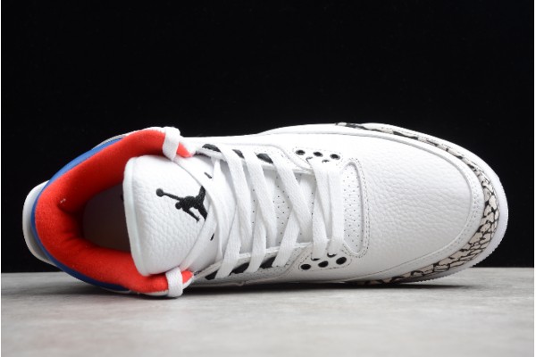 Best Air Jordan 3 Retro White Fire Red Blue Grey Cement AJ3 Basketball Shoes Mens AQ3835 325