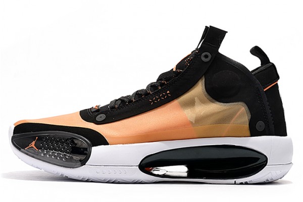 Newest Air Jordan 34 Amber Rise Black Sail Metallic Silver For Sale Men BQ8394 100 