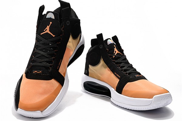 Newest Air Jordan 34 Amber Rise Black Sail Metallic Silver For Sale Men BQ8394 100 