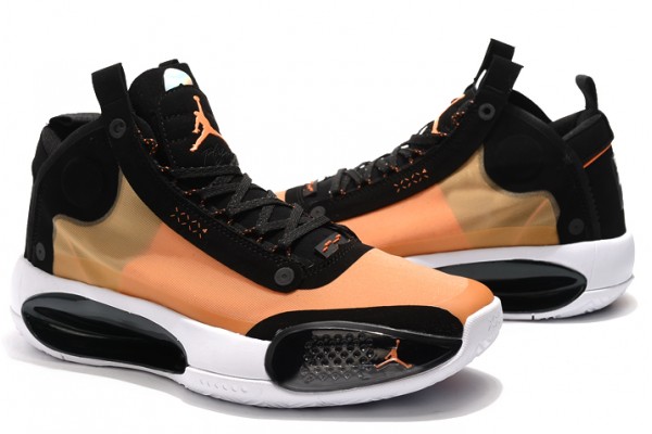 Newest Air Jordan 34 Amber Rise Black Sail Metallic Silver For Sale Men BQ8394 100 