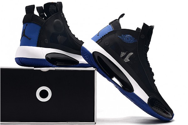 Latest Air Jordan 34 Black Royal Blue White Online 10771342 