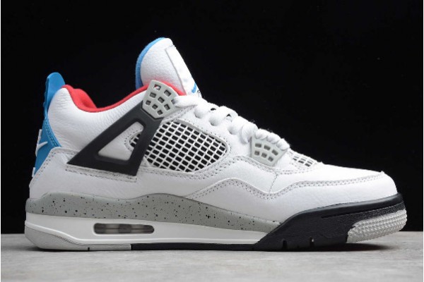 Fashion Air Jordan 4  White Military Blue Fire Red Mens CI1184 146 