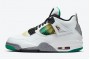 Best Air Jordan 4 IV Retro Rasta Lucid Green White AJ4 Basketball Shoes Mens AQ9129 100 