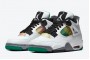Best Air Jordan 4 IV Retro Rasta Lucid Green White AJ4 Basketball Shoes Mens AQ9129 100
