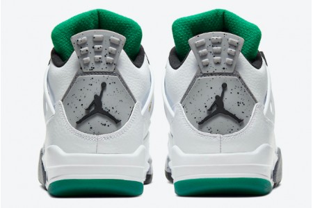 Best Air Jordan 4 IV Retro Rasta Lucid Green White AJ4 Basketball Shoes Mens AQ9129 100 