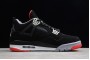 New Air Jordan 4 Retro Bred Black Red Mens 308497 089 