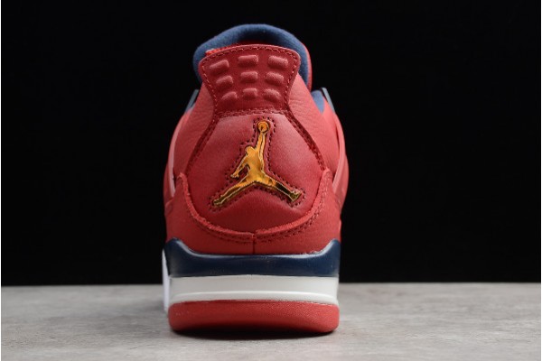 2021 Air Jordan 4 SE FIBA Gym Red White Metallic Gold Obsidian For Sale Mens CI1184 617 