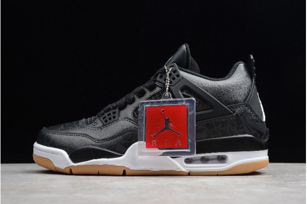 Best Air Jordan 4 SE Laser Black White Gum Light Brown Mens CI1184 001 