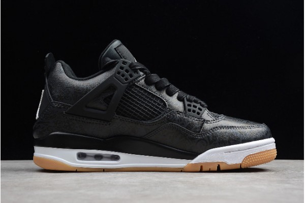 Best Air Jordan 4 SE Laser Black White Gum Light Brown Mens CI1184 001 