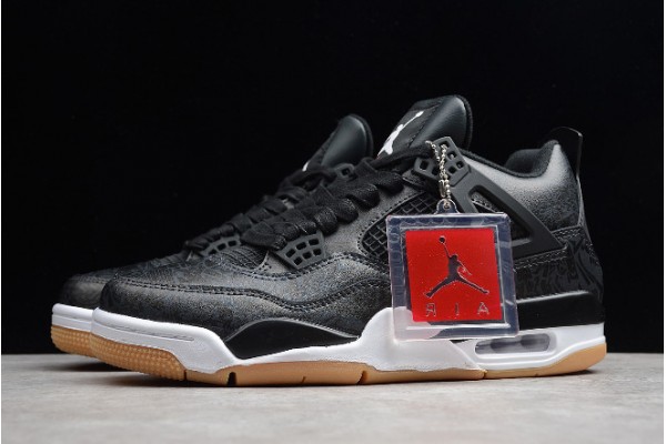 Best Air Jordan 4 SE Laser Black White Gum Light Brown Mens CI1184 001 