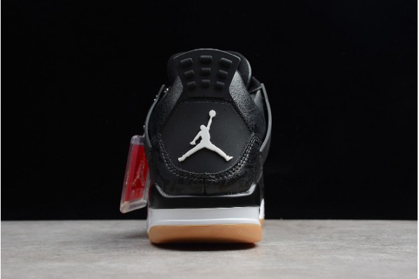 Best Air Jordan 4 SE Laser Black White Gum Light Brown Mens CI1184 001 