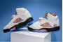 Hot Air Jordan 5 International Flight Sail Orange Peel Black Hyper Royal Men 136027 148 