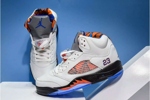 Hot Air Jordan 5 International Flight Sail Orange Peel Black Hyper Royal Men 136027 148 