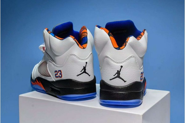 Hot Air Jordan 5 International Flight Sail Orange Peel Black Hyper Royal Men 136027 148 