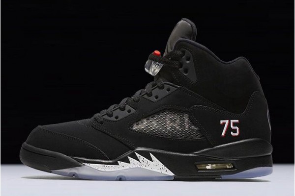 Newest Air Jordan 5 PSG Black White Challenge Red Men AV9175 001 