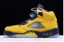 Newest Air Jordan 5 V SE Michigan Fab Five Armarillo Yellow AJ5 Basketball Shoes CQ9541 704 