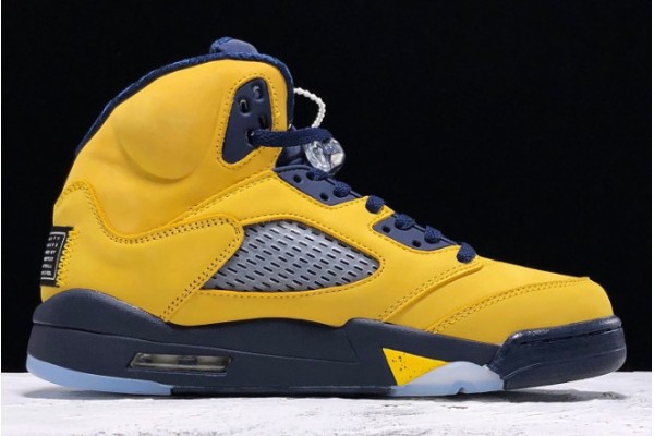 Newest Air Jordan 5 V SE Michigan Fab Five Armarillo Yellow AJ5 Basketball Shoes CQ9541 704 