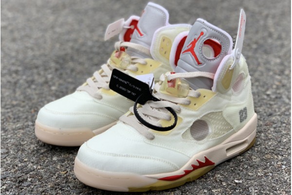 2021 Air Jordan 5 White Fire Red For Sale Men CT8480 002 