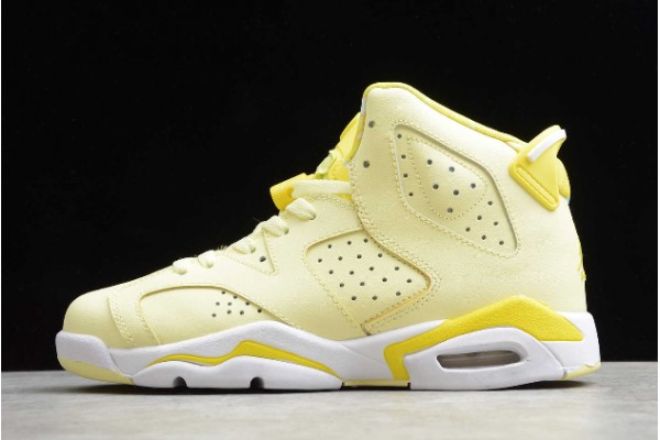 Latest Air Jordan 6 Mid Dynamic Yellow Floral Youth 543390 800 