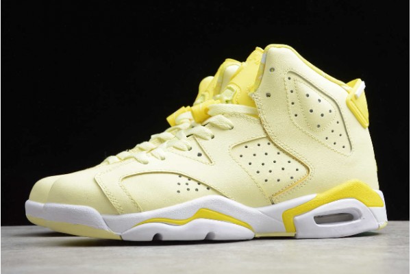 Latest Air Jordan 6 Mid Dynamic Yellow Floral Youth 543390 800 