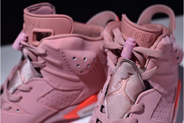 Newest Air Jordan 6 Retro Millennial Pink Youth 384664 031 